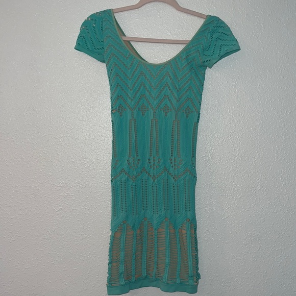 BEBE turquoise dress - Picture 2 of 8